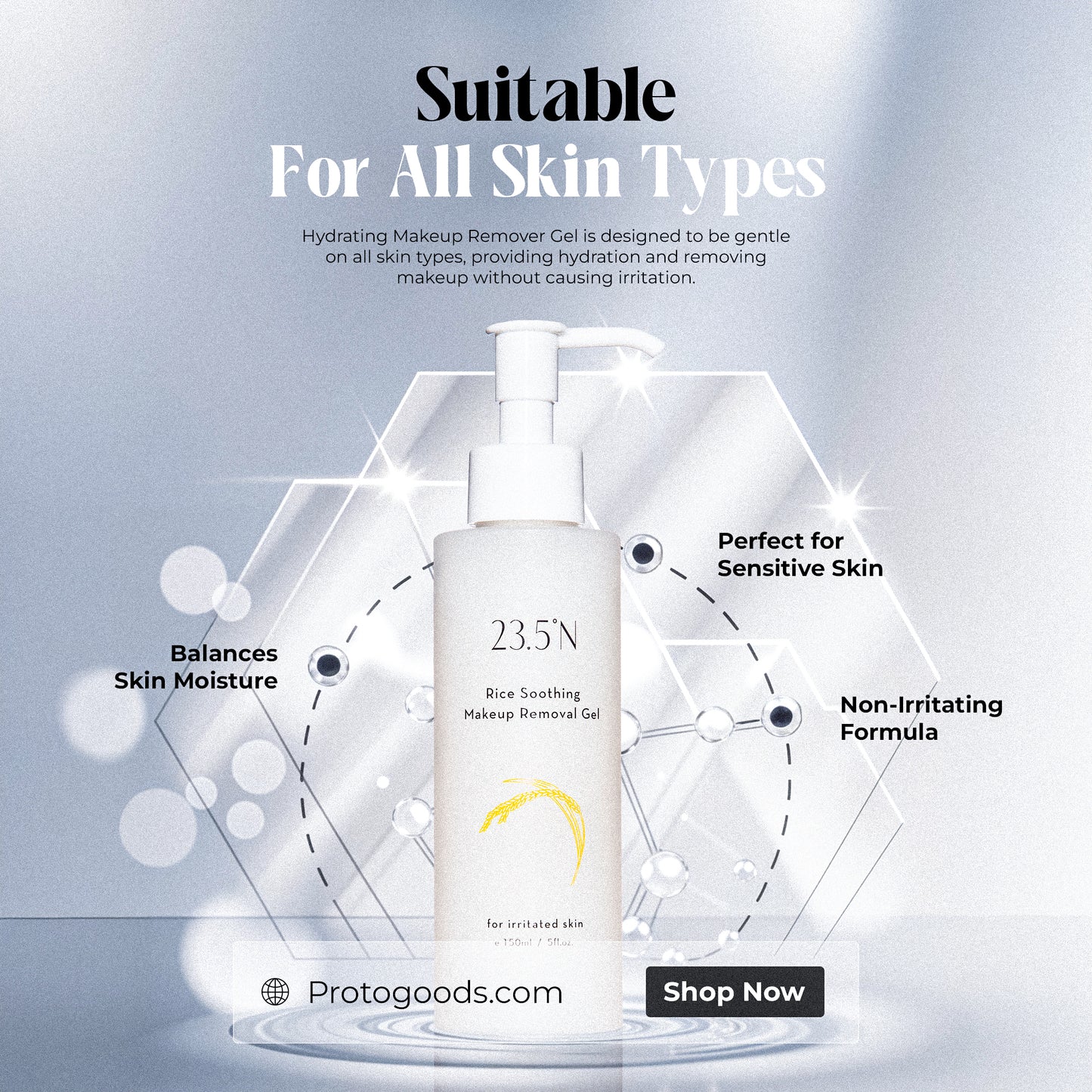 Rice Soothing Makeup Removal Gel 150mL